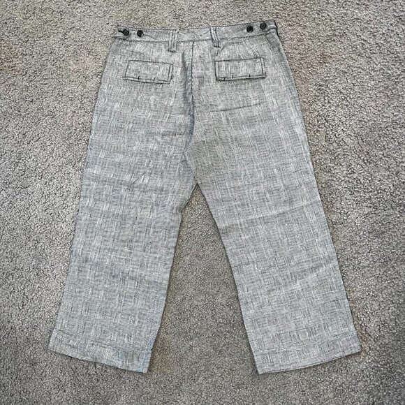 Rare Vintage RALPH LAUREN POLO JEANS CO. 100% Linen Glen Plaid Cropped Pants 8 - Picture 5 of 11